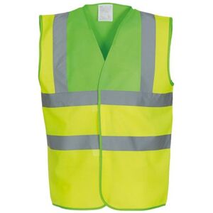 Yoko International Yoko HVW100 Two-Tone Hi-Vis Waistcoat XXL  Lime