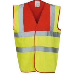 Yoko International Yoko HVW100 Two-Tone Hi-Vis Waistcoat S  Red