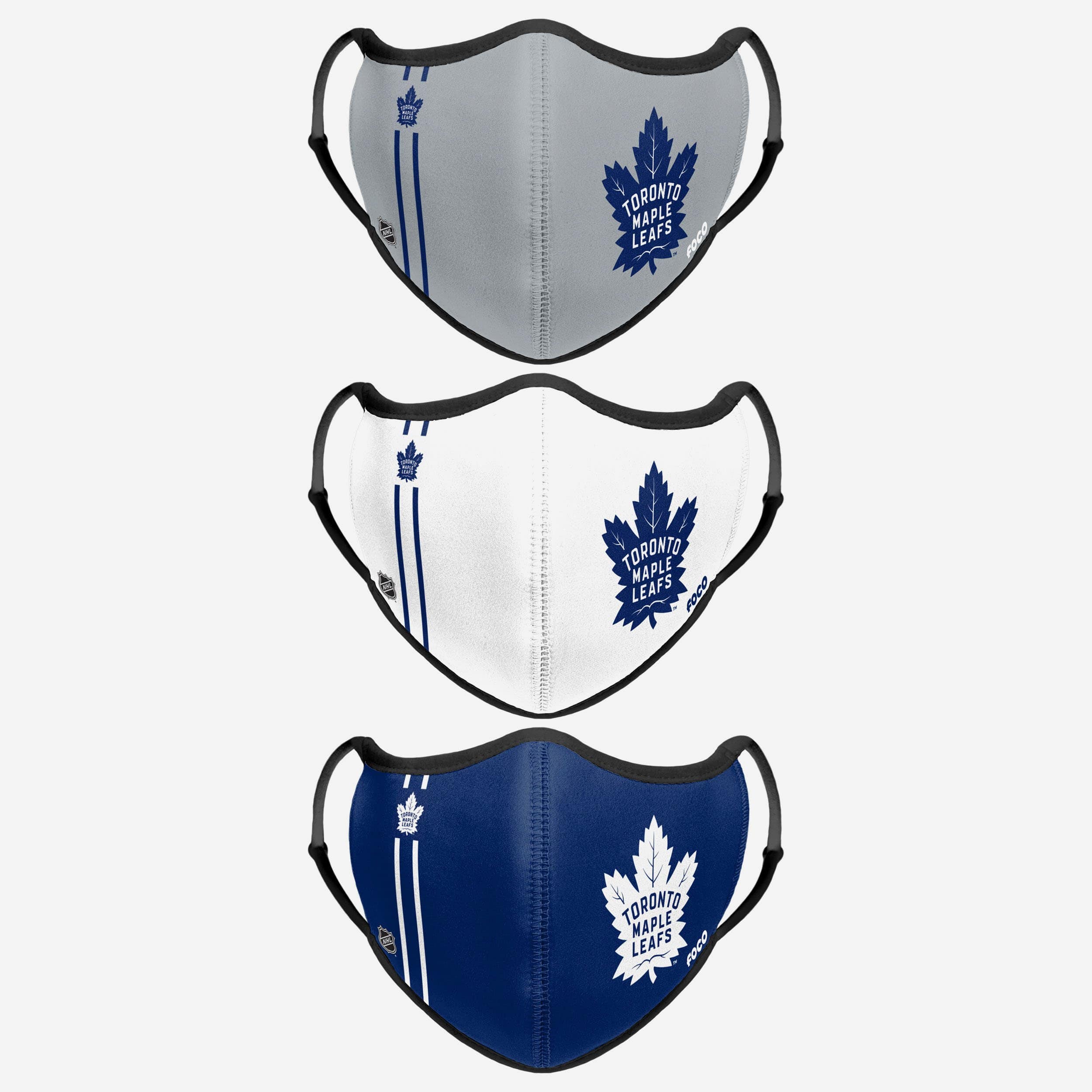 FOCO Toronto Maple Leafs Sport 3 Pack Face Cover - Unisex