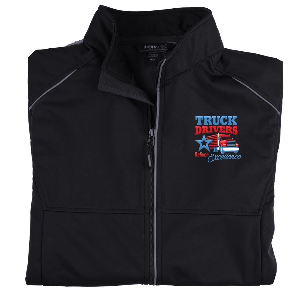 Positive Promotions 6 Truck Drivers Keep America Rolling Core 365&#153 Three-Layer Knit Full-Zip Jackets - Embroidered Personalization Optional
