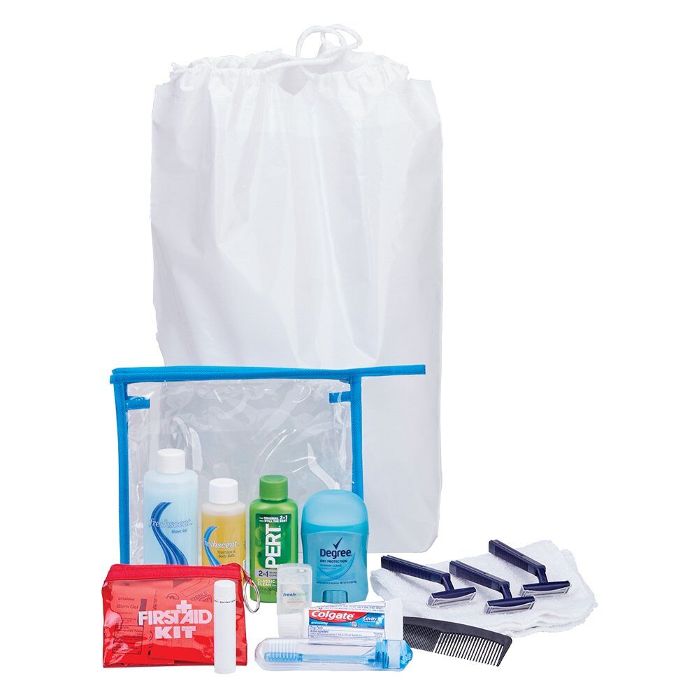 Positive Promotions 25 Male 16-Piece Personal Care Kits With Cinch Bag