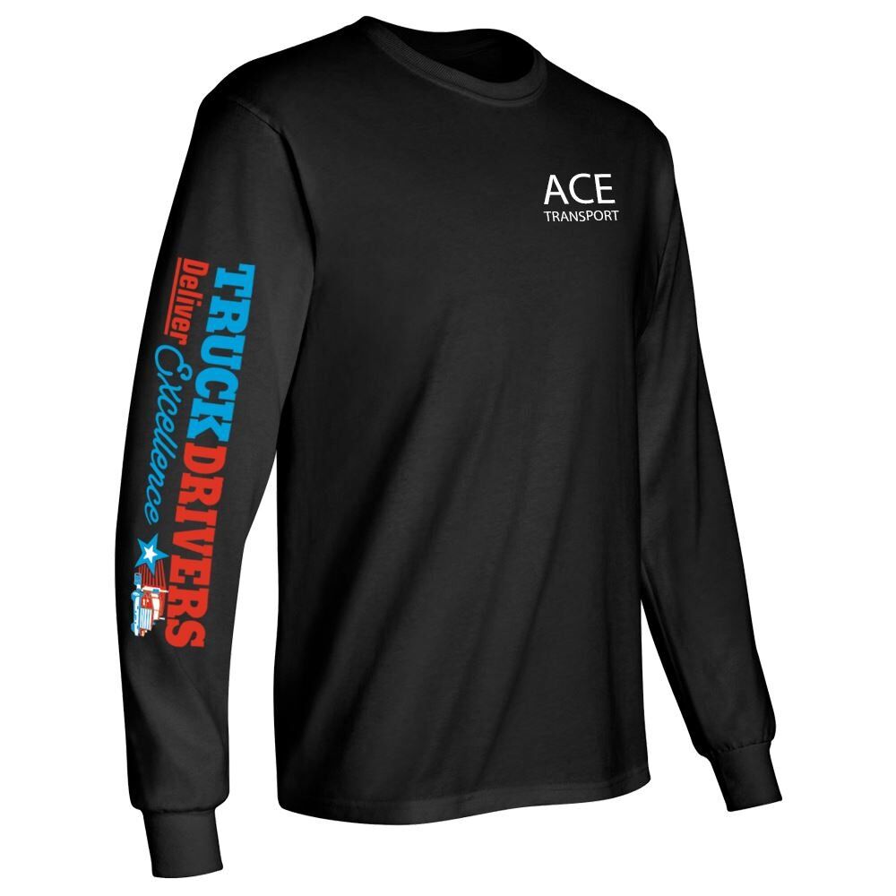 Positive Promotions 18 Truck Drivers Deliver Excellence Long Sleeve Recognition Shirts - Personalization Available