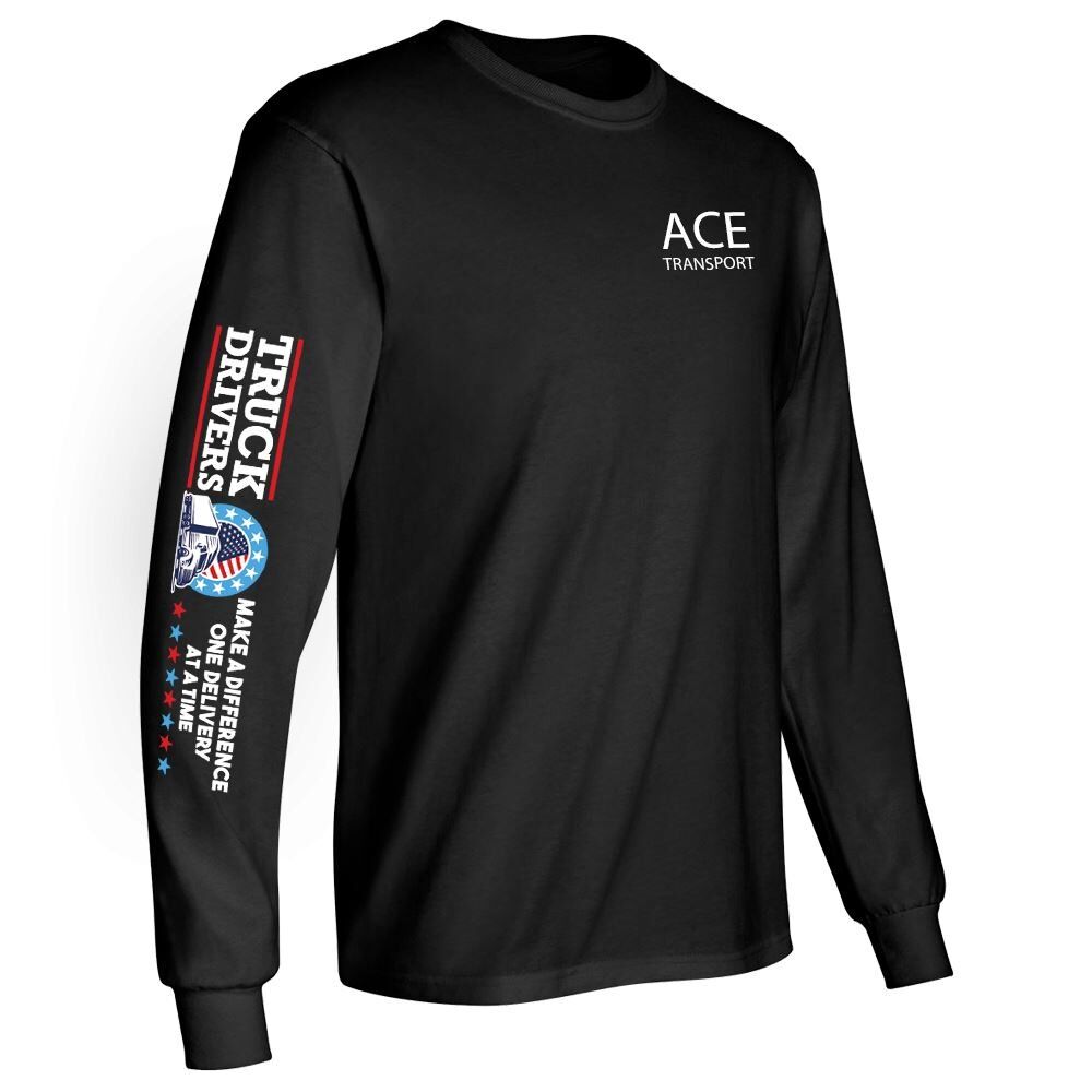 Positive Promotions 18 Truck Drivers Make A Difference One Delivery At A Time Long Sleeve Recognition Shirts - Personalization Available