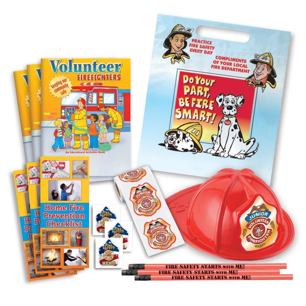 Positive Promotions Volunteer Firefighters Fire Safety 700-Piece Open House Kit