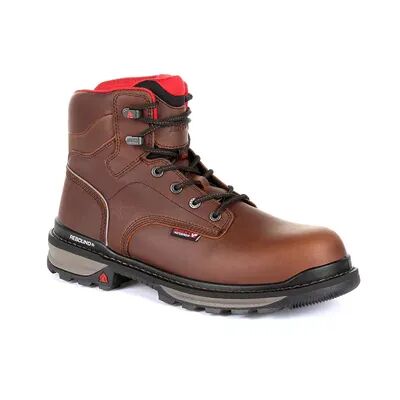 Rocky Rams Horn Men's Waterproof Composite Toe Work Boots, Size: 13 Wide, Brown
