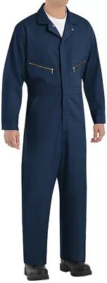 Red Kap Men's Red Kap Zip-Front Cotton Coverall, Size: 38, Blue