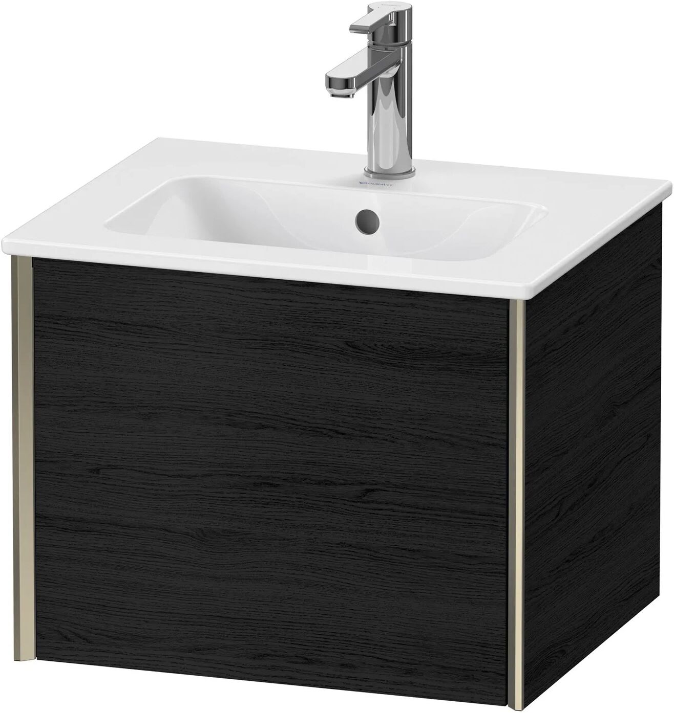 Duravit XViu Waschtischunterbau 51 cm, 1 Auszug, wandhängend Compact   eiche schwarz (dekor) XV42150B116