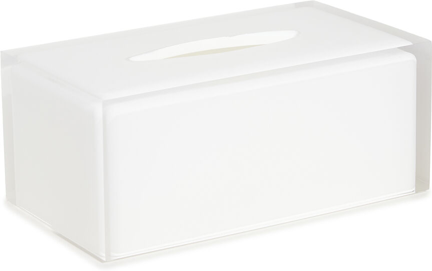 Jonathan Adler Hollywood Long Tissue Box - Clear White One Size    size: