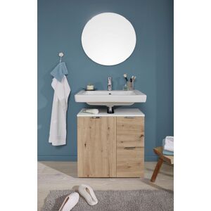 trendteam Waschbeckenunterschrank »Concept One«, Breite 60 cm weiss/Asteiche Größe