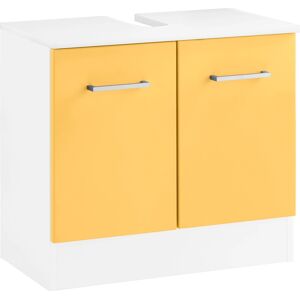 HELD MÖBEL Waschbeckenunterschrank »Ribera« gelb/weiss Größe