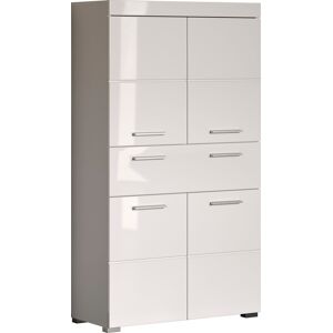 INOSIGN Midischrank »Avena«, Breite 73 cm, Badezimmerschrank mit 1 grossen... weiss/weiss Hochglanz Größe