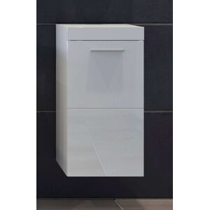 welltime Hängeschrank »Dormoletto«, Badmöbel, Breite 35 cm Weiss Melamin/Weiss Hochglanz Tiefzieh Größe