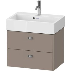 Duravit Brioso Waschtischunterbau wandhängend Compact 58,4 cm, mit 2 Auszügen Griff Chrom