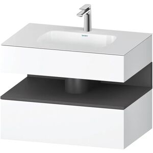 Duravit Qatego Einbauwaschtisch mit Konsolenwaschtischunterbau 80 x 60 cm, 1 Auszug, mit LED Beleuchtung