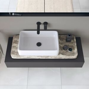 Duravit Qatego Steinkonsolen-Set mit Waschtisch mit Konsole 100 x 41 cm