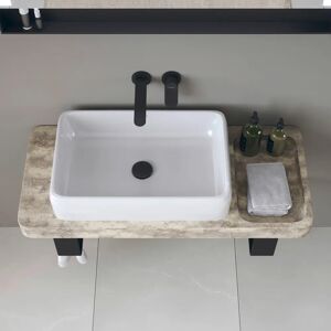 Duravit Qatego Steinkonsolen-Set mit Waschtisch, Konsole und Konsolenträger 100 x 45 cm