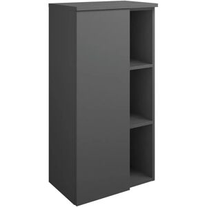 burgbad Badu Halbhoher Schrank 50 cm, 1 Tür, Anschlag links, 1 Regal