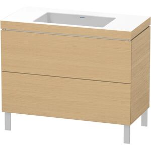 Duravit L-Cube Möbelwaschtisch c-bonded bodenstehend mit 2 Auszügen, ohne Hahnloch 100 x 69,8 cm