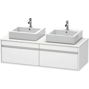 Duravit Ketho Waschtischunterbau 140 cm wandhängend, 2 Auszügen, für 2 Aufsatzwaschtische beiseitig mittig