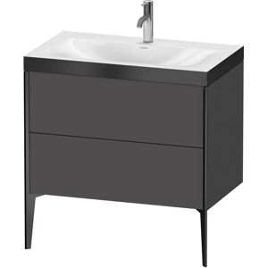 Duravit XViu Möbelwaschtisch 80 x 48 cm c-bonded mit 1 Hahnloch, mit 2 Auszügen, bodenstehend