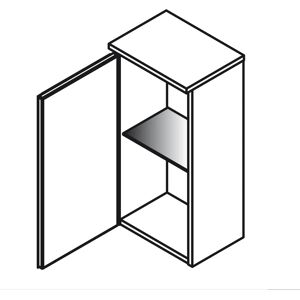 Lanzet Hängeschrank 30 x 68 cm, Anschlag links