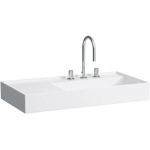 LAUFEN Kartell Waschtisch 90 x 46 cm, mit Ablage links und 3 Hahnlöchern