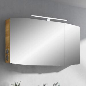 Pelipal Cassca Spiegelschrank 120 x 17 x 67 cm mit LED Beleuchtung, Modul links außen