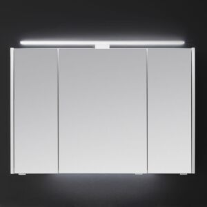 Pelipal Serie 6040 (Solitaire) Spiegelschrank 103,2 cm mit LED Aufsatzleuchte 90 cm, Waschplatzbeleuchtung