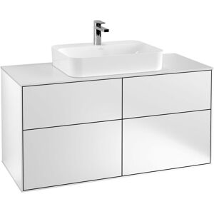 Villeroy & Boch Finion Waschtischunterschrank 120 cm mit Abdeckplatte und LED Wandbeleuchtung