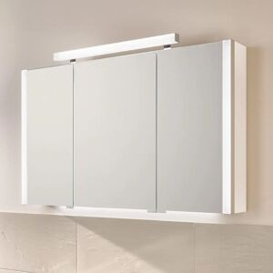 Puris b • brace Spiegelschrank 103,2 x 15 x 64 cm mit LED-Aufbauleuchte und 2 Beleuchtungsprofilen