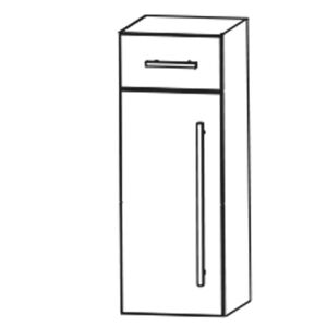 Puris c!mano Highboard 30 cm mit 1 Tür, Anschlag links und 1 Schubkasten, Griff 329