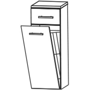 Puris c!mano Highboard 30 cm mit 1 Schubkasten und Wäschekippe, Griff 359