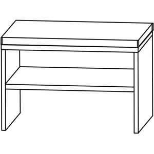 Puris Universal Sitzbank 60 cm mit Sitzkissen aus Kunstleder