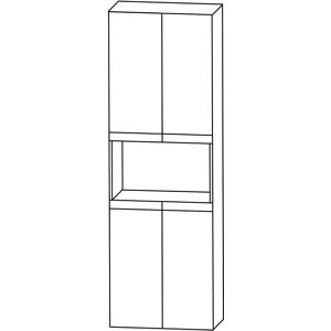 Puris c!puro Hochschrank 60 cm mit 4 Türen, 1 offenes Fach, Griff 352