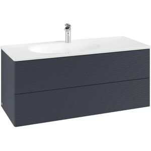 Villeroy & Boch Antao Waschbeckenunterschrank, 118,8 x 50,4 cm, 2 Auszüge, Fronten mit Struktur