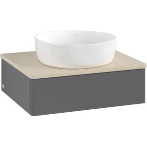 Villeroy & Boch Antao Waschbeckenunterschrank, 60 x 19 cm, 1 Auszug, Front ohne Struktur, ohne Hahnloch