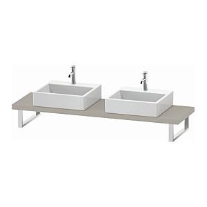 Duravit L-Cube Konsole LC101C09191 Stärke 4.5 cm, taupe matt, für Aufsatzbecken, variabel