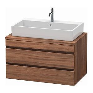 Duravit DuraStyle Waschtisch-Unterschrank DS531807979 90 x 54,8 cm, nussbaum natur, für Konsole, 2 Schubkästen