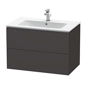 Duravit L-Cube Waschtisch-Unterschrank LC624108080 82 x 48,1 cm, graphit supermatt, 2 Schubkästen, wandhängend