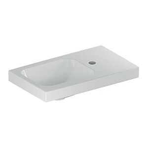 Geberit iCon light Handwaschbecken 501832001 53x31cm, Hahnloch rechts, ohne Überlauf, mit Ablagefläche, weiß
