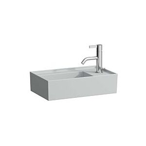 LAUFEN Kartell Handwaschbecken H8153347591111 46x28cm, Armatur rechts, ohne Überlauf, 1 Hahnloch, grau matt