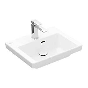 Villeroy und Boch Subway 3.0 Handwaschbecken 43705001 50x40cm, mit Hahnloch/mit Überlauf, weiß