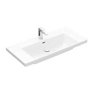 Villeroy und Boch Subway 3.0 Schrank-Waschtisch 4A70A3RW 100x47cm, ohne Hahnloch/ohne Überlauf, stone white C-plus