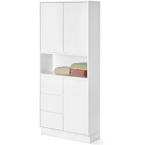 Bad-Hochschrank - Tchibo - Weiss Holz   unisex