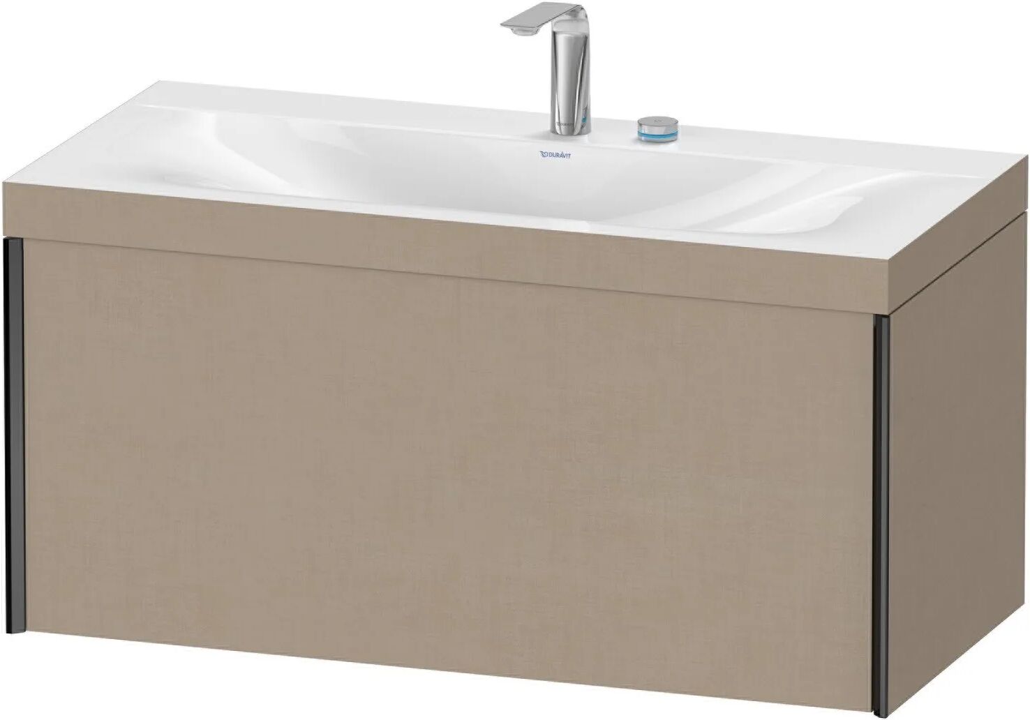 Duravit XViu Möbelwaschtisch 100 x 48 cm c-bonded mit 2 Hahnlöchern, wandhängend mit 1 Auszug   leinen (dekor) XV4611EB275C