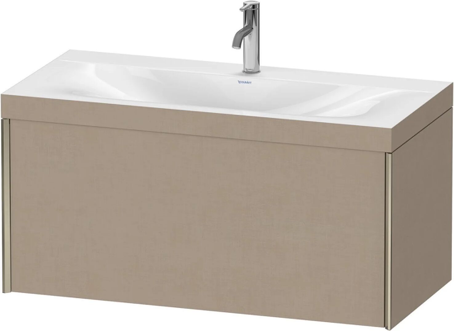 Duravit XViu Möbelwaschtisch 100 x 48 cm c-bonded mit 1 Hahnloch, wandhängend mit 1 Auszug   leinen (dekor) XV4611OB175C