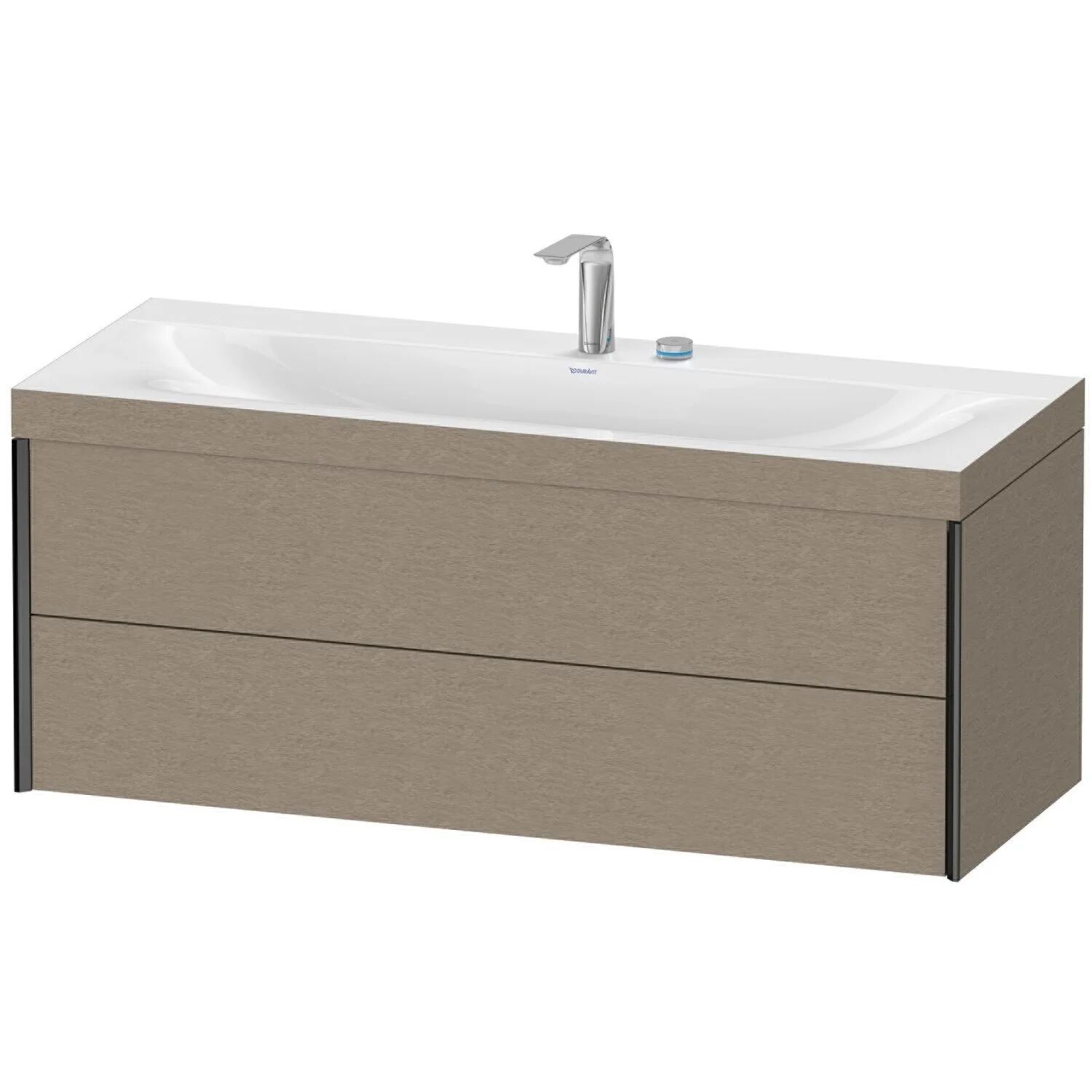 Duravit XViu Möbelwaschtisch 120 x 48 cm c-bonded mit 2 Hahnlöchern, wandhängend mit 2 Auszügen   eiche kaschmir (echtholzfurnier) XV4617EB211C