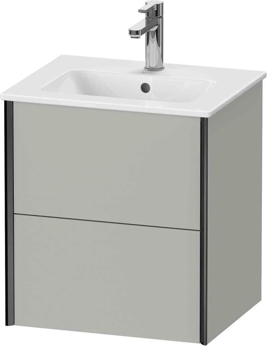 Duravit XViu Waschtischunterbau 51 cm, 2 Auszüge, wandhängend Compact   betongrau matt (dekor) XV43150B207