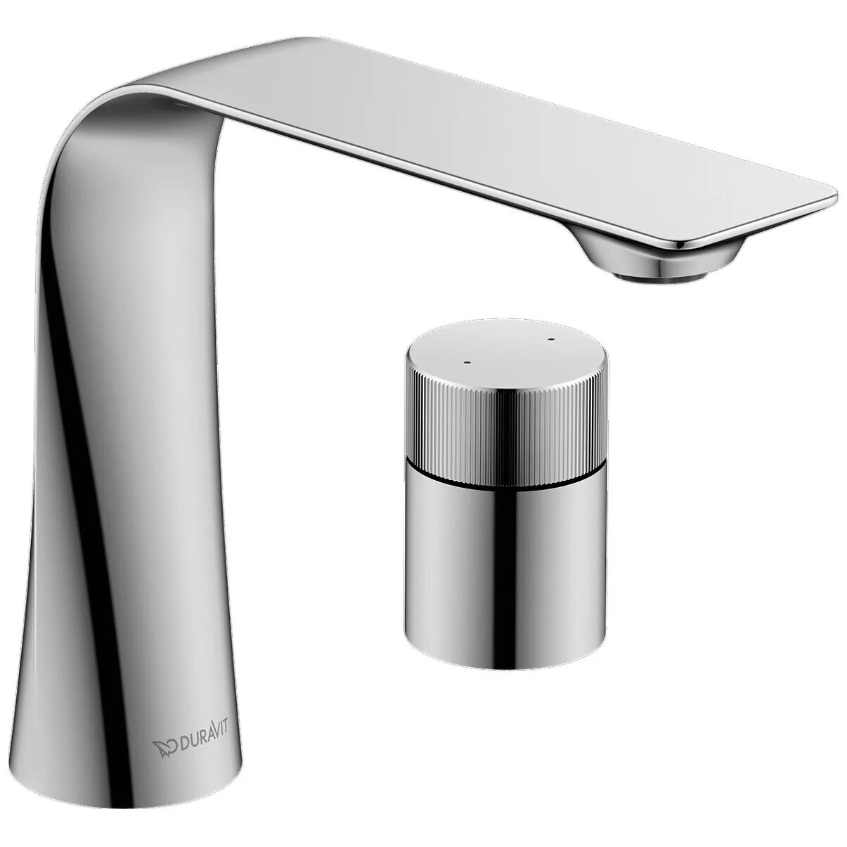 Duravit D.1z 2-Loch Waschtischarmatur M mit Drehgriff D.1 H: 15,7 Ausladung: 14,8 Auslauf H: 14 cm chrom D11120009010