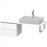 Duravit L-Cube Unterschrank 52 x 40 cm mit 2 Schubkästen für Konsole Compact  B: 52 T: 47,7 H: 40 cm nussbaum dunkel (dekor) LC582702121